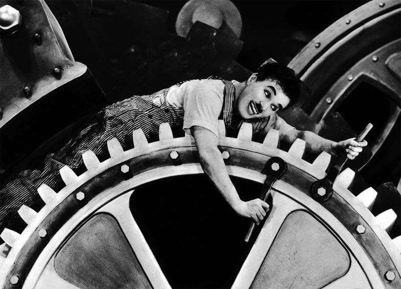 Chaplin in Tempi Moderni